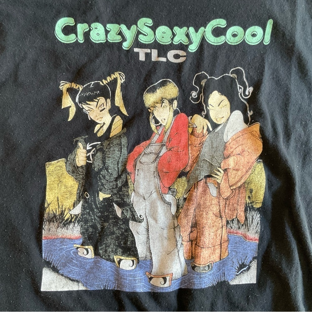 TLC CrazySexyCool Y2K Graphic Tee XL Oversized Black Streetwear